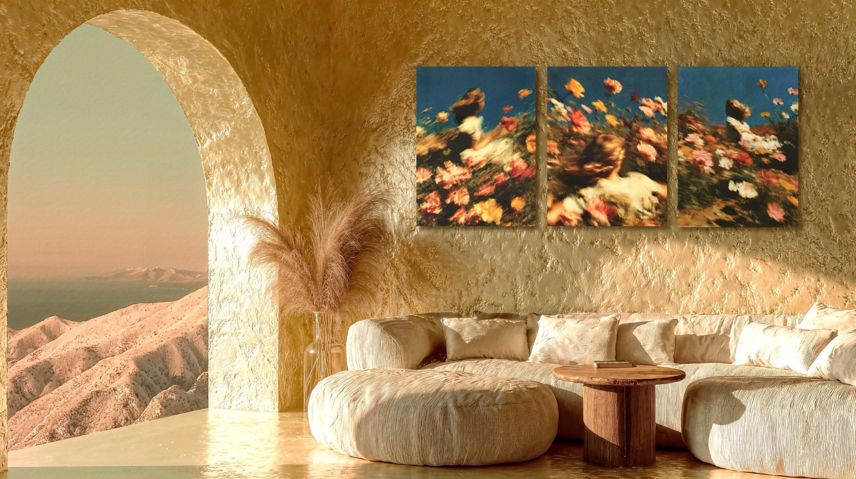 Nostalgia in Bloom Triptych