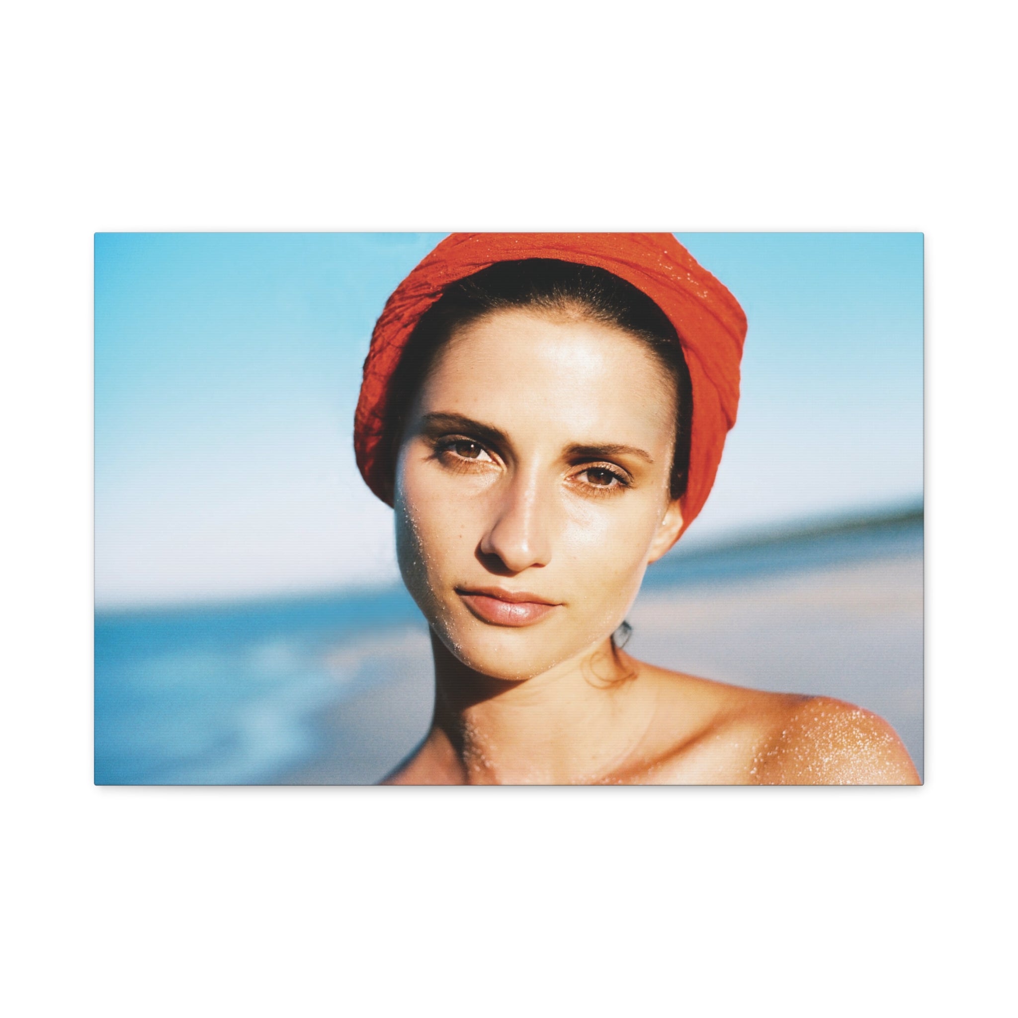 Alice and the Blue Shore - Coastal Portrait Canvas Print