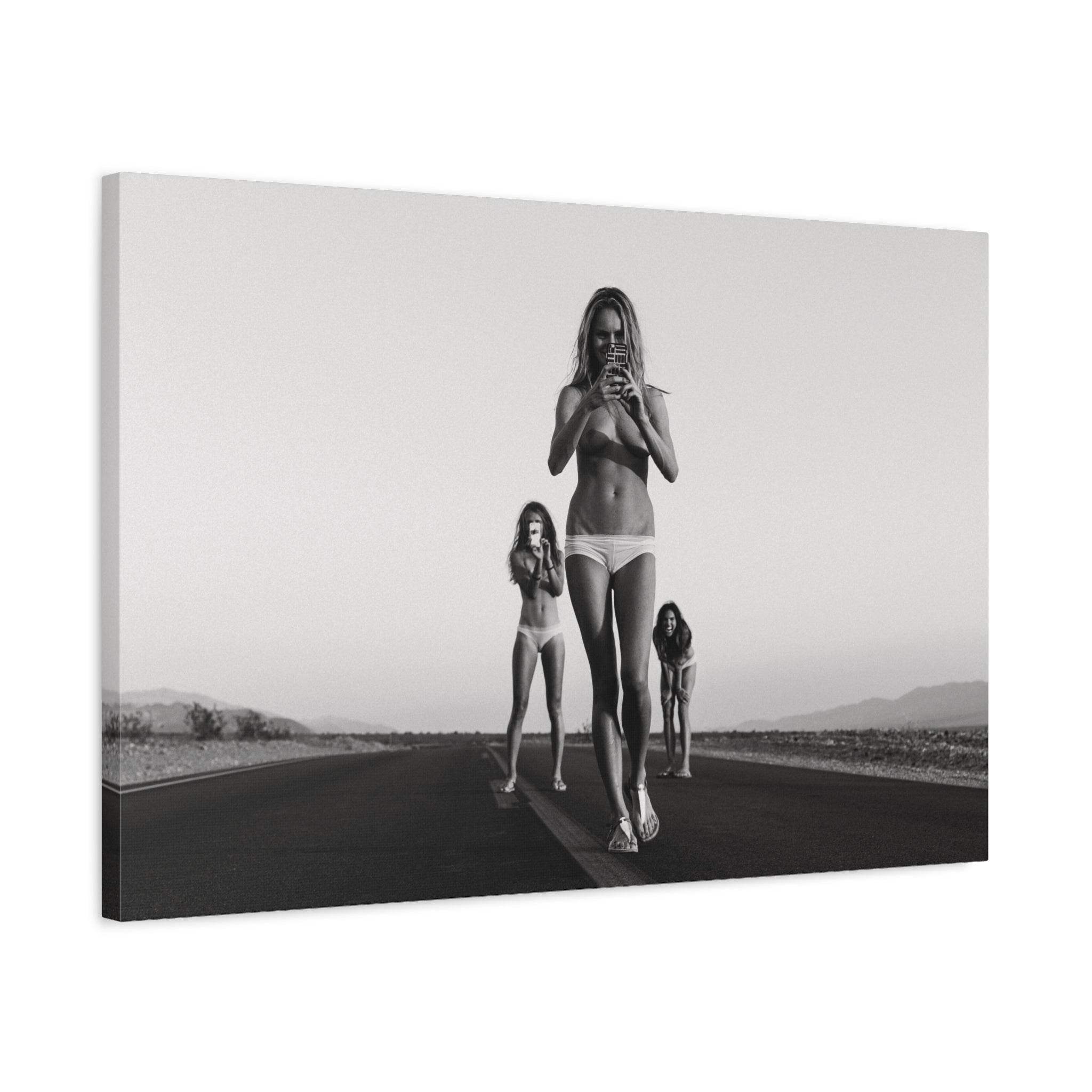 Girls on the Road – Death Valley Roadtrip Canvas Print