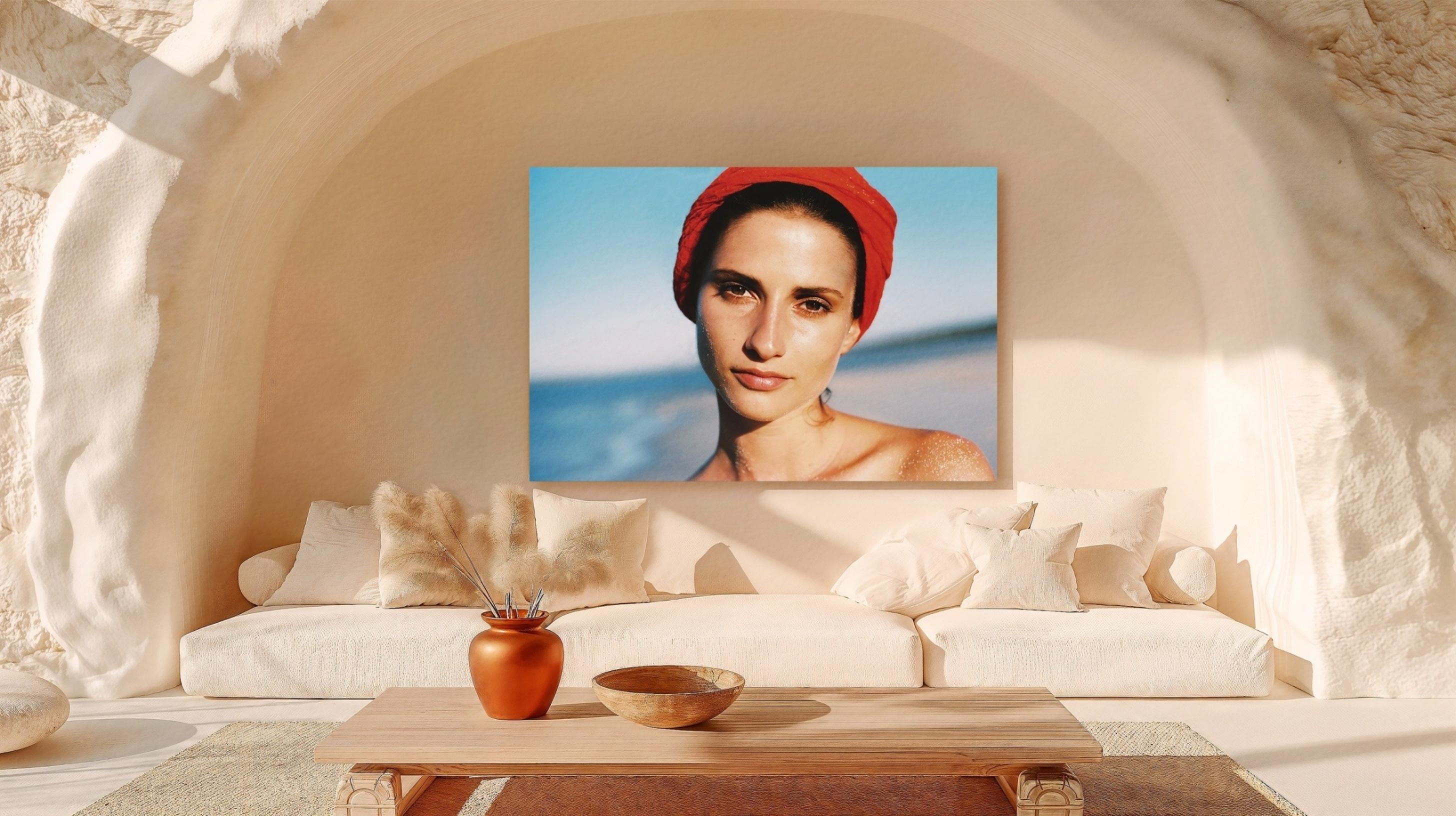 Alice and the Blue Shore - Coastal Portrait Canvas Print