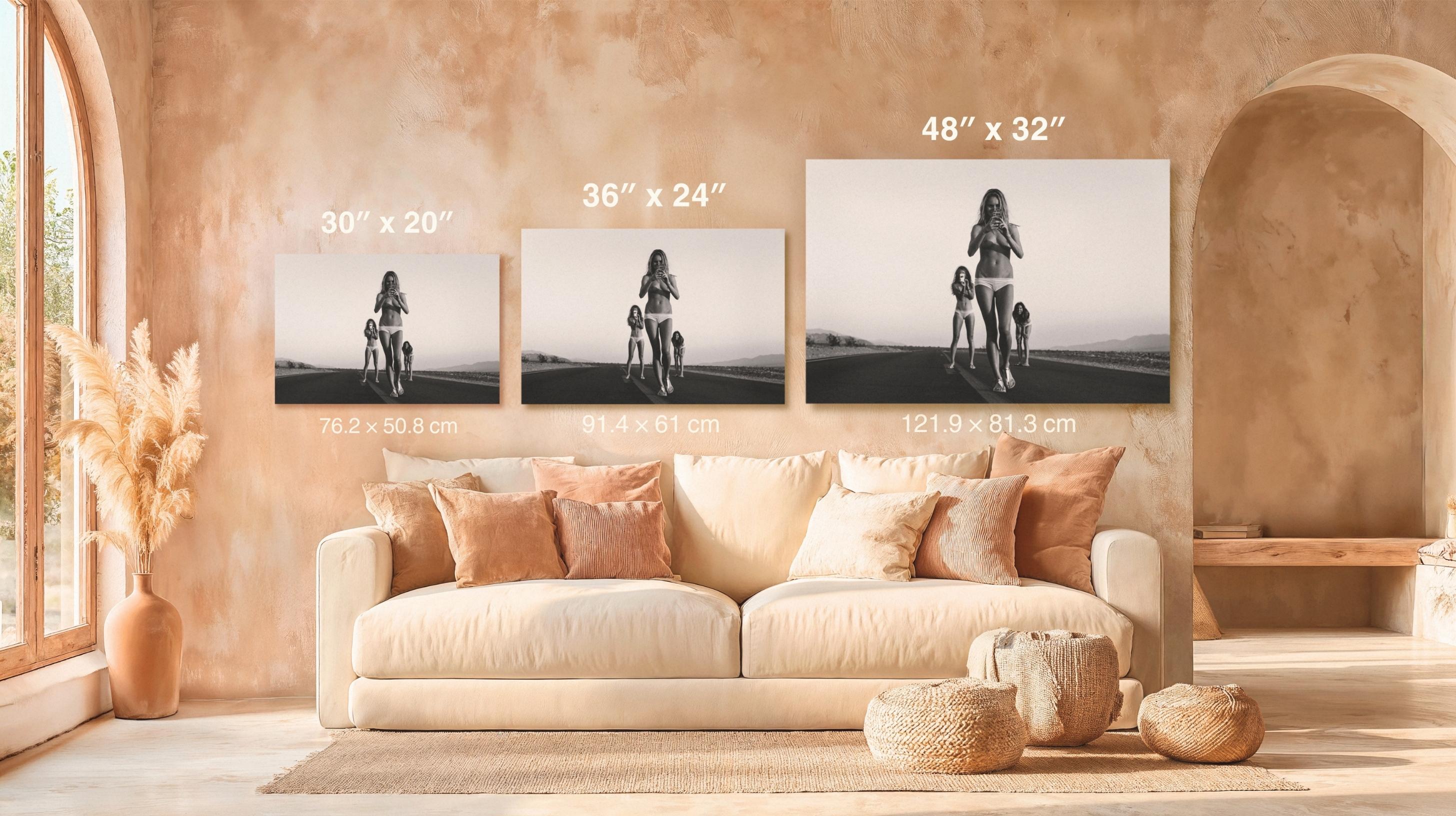 Cinematic desert roadtrip canvas print Republic of Venus™