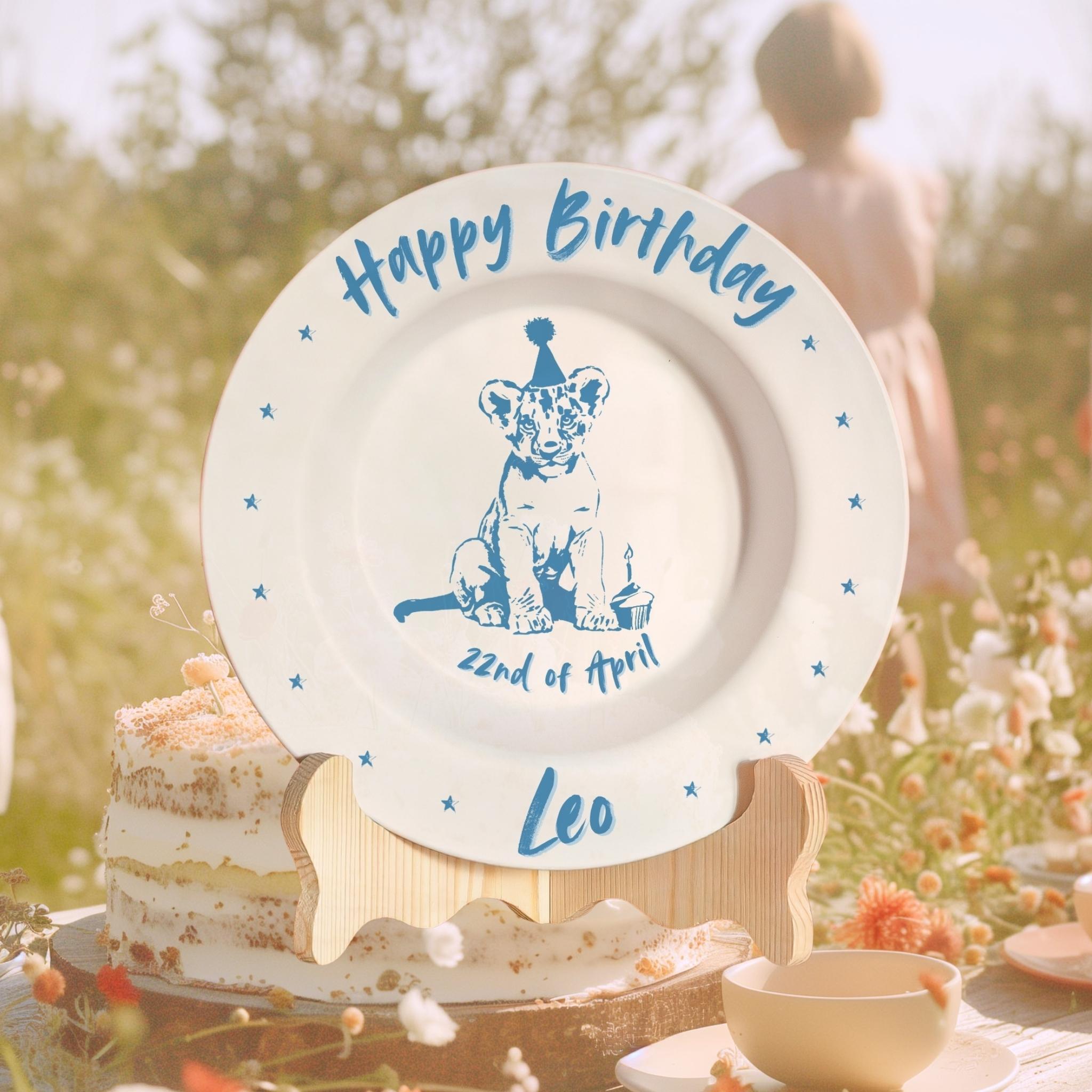 Personalized Lion Birthday Bowl for Kids – 8.5" (21.6 cm) (Copy)