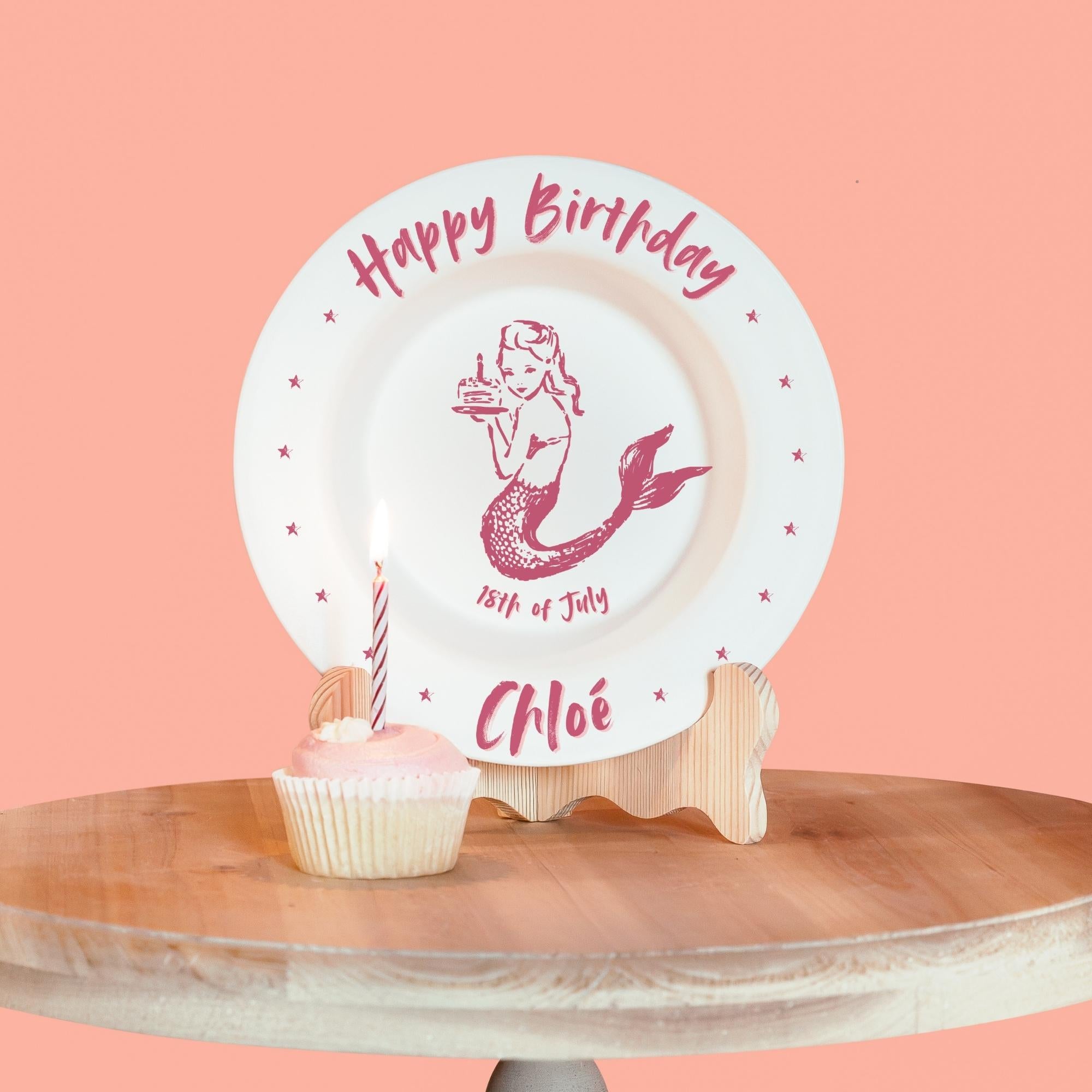 Personalized Mermaid Birthday Bowl for Kids – 8.5" (21.6 cm)