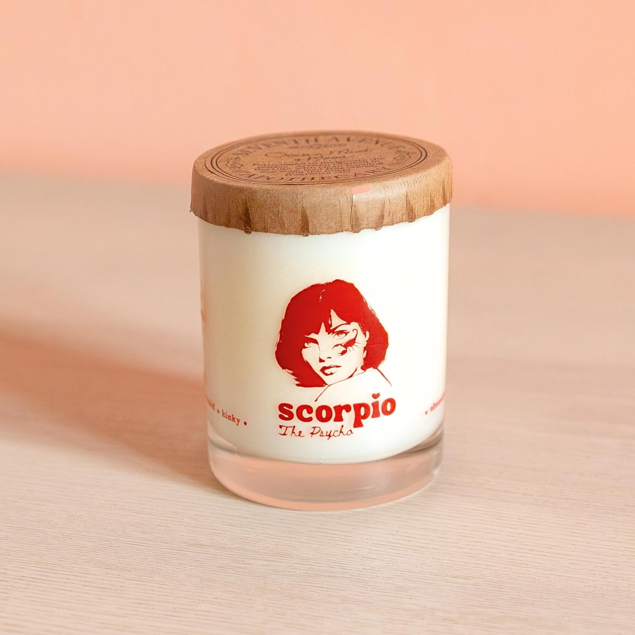 Scorpio Zodiac Candle - "The Psycho" Funny Astrology Gift